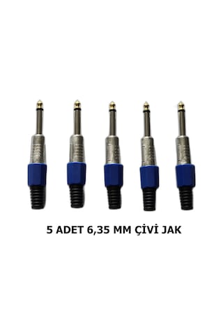 5 Adet 6.35 Mm Mono Çivi Jak Seti