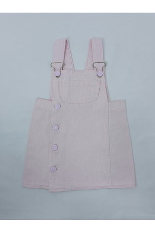Kız Çocuk Düğmeli Jile Açık Pembe