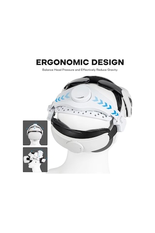 Devaso Vr Gözlük Geri Çekilebilir Ayarlanabilir Kafa Bandı Aksesuarları Meta Quest 3s / Meta Quest 3 / Meta Quest 2 / Meta Quest Pro / Pico 4 / Pico 4 Pro Beyaz