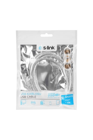 S-lınk Sl-af2015 Usb Uzatma Kablosu 1,5 Metre Tek Renk