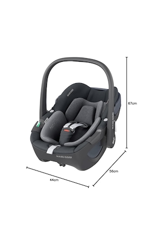 Maxi-cosi Adac'lı Pebble 360 Derece Dönebilen Yatabilen Bebek Oto Koltuğu Ve Ana Kucağı 0-13 Kg Essential Graphite