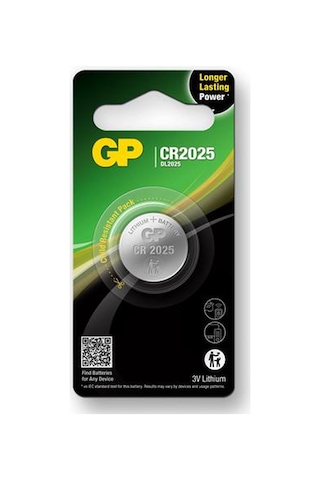 Gp Cr2025-u1 3v Lityum Düğme Pil Tekli Paket