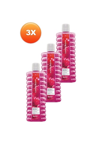 Avon Raspberry Delight Frambuaz Ve Frenk Üzümü Kokulu Banyo Köpüğü 3 x 500 ML