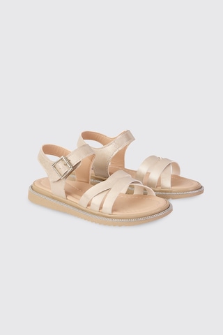 Panço Kız Çocuk Krem Sandalet 2612gk10015