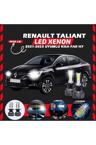 Renault Taliant 2021-2023 Kısa Far Uyumlu Şimşek Etkilii Led Xenon Pro Series H7