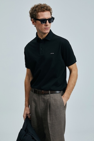 Lufian Erkek Polo Yaka T Shirt 111040228 Siyah Siyah