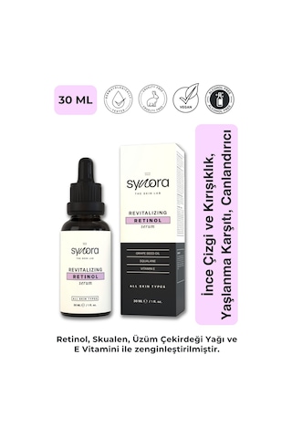 Synora İnce Çizgi ve Kırışıklık Yaşlanma Karşıtı Canlandırıcı Retinol Serum 30 ML