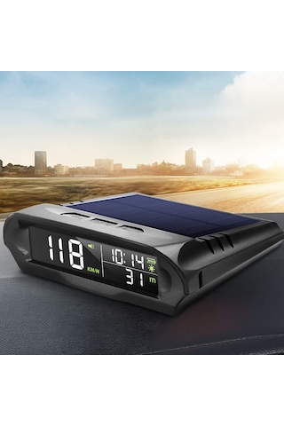 Hymark Evrensel Gps Hız Göstergesi Araç Güneş Enerjili Hız Ölçer