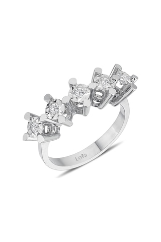 Lova 1,50 Karat Efektli Pırlanta Beştaş Yüzük - 1070108