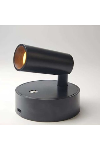 Fastbuy Siyah Led Manyetik Duvar Lambası Adım Adım Karartılabilir 3 Renk Kablosuz Sarj Edilebilir Uzaktan Kumanda Dokunmatik Siyah