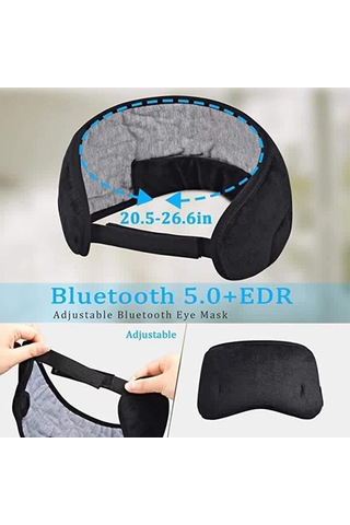 Jms Siyah Bluetooth Kulaklıklı Uyku Bandı Siyah