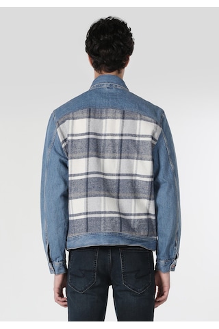 Colin's Colins Oversize Fit Düğmeli Astarsız Erkek Mavi Ceket Cl1060828 Q1.v1  Dn42254