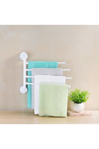 Ecoco Banyo Ve Mutfak Havlu Tutucu Beyaz