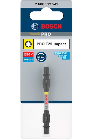 Bosch Pro Impact İki Başlı T25 Torx Bits Uç 65 Mm 2608522541