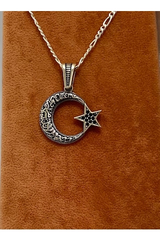 Bayrak Modeli Gümüş Erkek Kolyesi F160020106