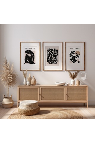 Matisse Minimalist Poster Seti 3'lü Modern Bohem Duvar Dekoru