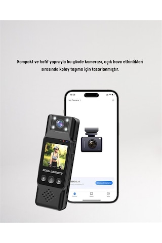 Hareket Algılayıcılı Taşınabilir Mini Kamera - 3mp Fotoğraf Düşük Güç Tüketimi