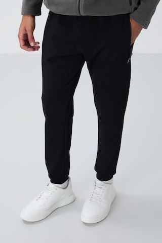 Tommy Life Siyah Fermuar Cepli Standart Kalıp Jogger Erkek Eşofman Alt - 84651 001