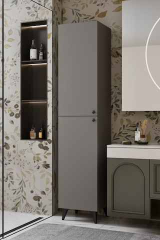 Ramses Çok Amaçlı Dolap - Kiler Dolabı - Banyo Dolabı - Ayakkabılık - Mutfak Dolabı Mdf Gri