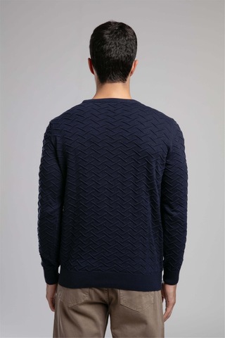 Jefta Erkek O Yaka Kazak Lacivert-21064 Lacivert