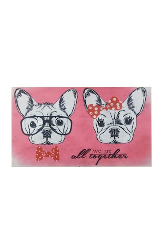 Köpek Baskılı Kauçuk Kapı Önü Paspası