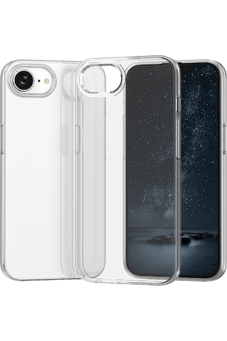 Apple Uyumlu iPhone 17e Kılıf Zore Süper Silikon Kapak - Şeffaf