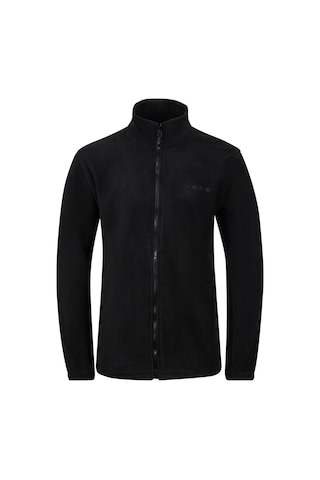 2as Saka Tam Fermuarlı Erkek Polar Sweatshirt Siyah 001