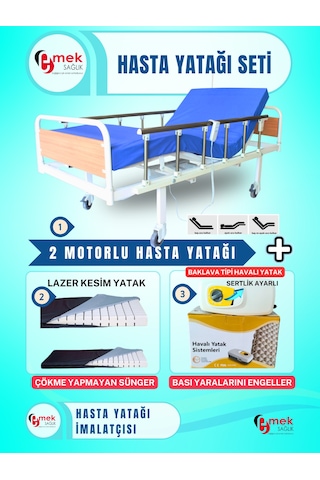 2 Motorlu Mdf Başlıklı Baklava Tipi Havalı Yataklı Takım
