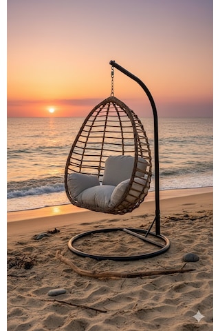 Liv Concept Rattan Tekli Bahçe Salıncağı - Konfor Serisi