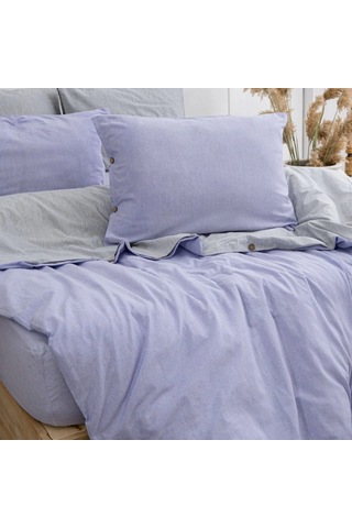 Tek Kişilik %100 Pamuk Ranforce Nevresim Takımı 160x220 Cm Lila Lastiksiz Çarşaflı Lila