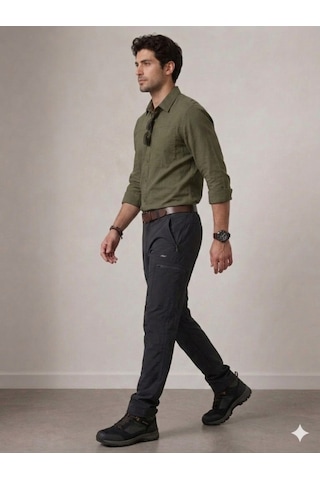Erkek Siyah Outdoor Pantolon