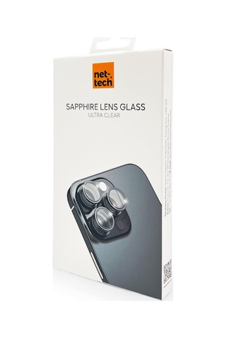 Nettech iPhone Uyumlu 17 Pro Uyumlu Safir Lens Kamera Cam Koruyucu - Lacivert