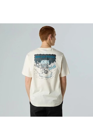 The North Face U Powder Days Relaxed S/s Tee-graphıc Erkek Tişört Nf0a8e4dqlı1 Nf0a8e4dqlı1 Bey Beyaz