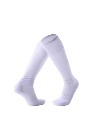 K18 Çocuk Garson Boy Futbol Tozluğu 7-10 Yaş Beyaz