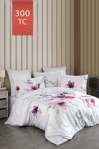 Varol Royal Saten Çift Kişilik 300tc Nevresim Takımı - Verona Çok Renkli