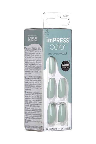 İmpress Color Kendinden Yapışkanlı Takma Tırnak Uzun Yeşil