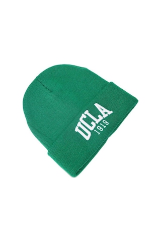 Ucla Lanıta Yeşil Bere Nakışlı - Unisex Bere Yeşil