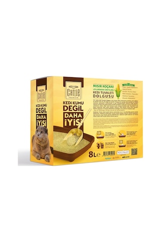 Cattie Süper Topaklaşan Mısır Koçanı Kedi Tuvaleti Dolgusu 8 L