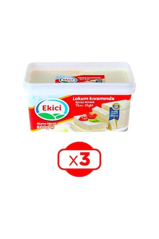 Ekici Tam Yağlı Beyaz Peynir 3 x 800 G