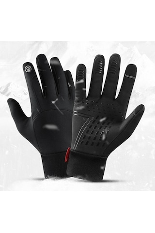 Stavye Soğuk Rüzgar Geçirmez Suya Dayanlıklı Dokunmatik Parmak Motosiklet Kayak Eldiveni