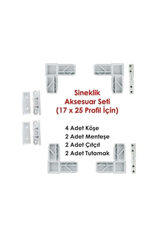 Beyaz Sineklik Aksesuar Set Kapı Pencere Sineklik Aksesuar Set Sineklik Tamirat
