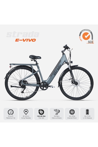 Stradacycles E-vivo Hd 28 Jant Elektrikli Şehir Gezi Bisikleti Antrasit