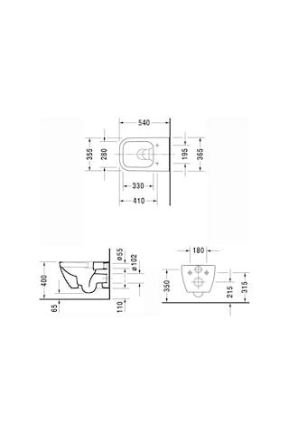 Duravit Happy D.2 Rimless Kanalsız Asma Klozet Yavaş Kapanır Klozet Kapağı Dahil Beyaz, 2222390075 Beyaz