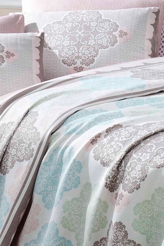 Enlora Home Pike Seti Baskılı Tek Kişilik Andalucia Turkuaz