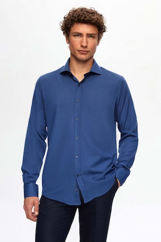 D'S Damat Ds Damat Slim Fit Lacivert Klasik Kravatlık Uzun Kol Kolay Ütülenebilir Gömlek 2hf02ort5185 102