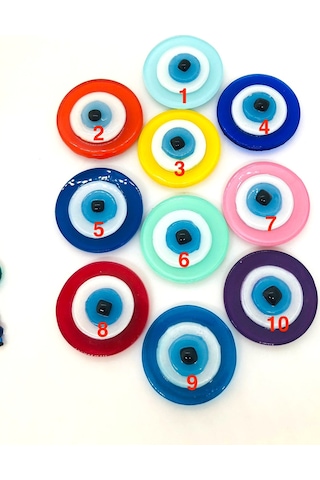 Mor Cam Nazar Boncuklu Magnet