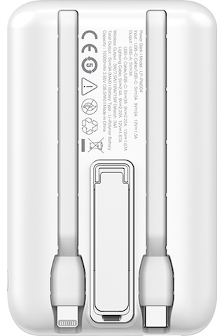 Lapas Lp-pw004 Akıllı Saat Kablosuz Şarj Özellikli Wireless Powerbank 10000mah 15w Beyaz