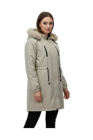 Baglan Kadın Kapüşonlu İçi Peluş Mont Bgl-st05028 Taş