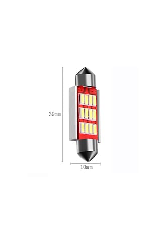 2 Adet 39mm Sofit Led Ampul 12 Ledli Plaka,iç Aydınlatma