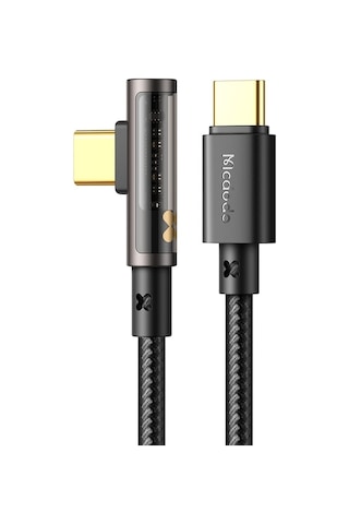 Flybuy Mcdodo Ca-3400 1.2m 90 Derece L Şekilli 100w Hızlı Şarj C-c Tipi Veri Kablosu
